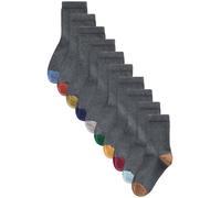 Next Chaussettes moka / gris chiné / vert / magenta, Taille 23-26