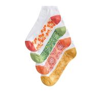 Next Chaussettes moutarde / citron vert / orange / blanc, Taille 36-41