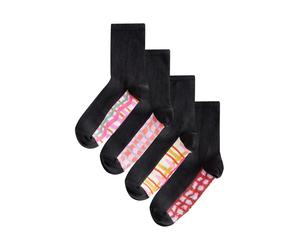 Next Chaussettes moutarde / rose ancienne / rose clair / noir, Taille 36-41