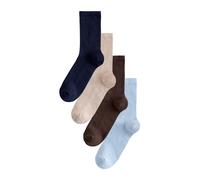 Next Chaussettes nude / bleu marine / bleu pastel / brun foncé, Taille 36-41