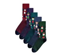 Next Chaussettes saphir / pétrole / vert foncé / violet foncé / rouge foncé, Taille 43-45