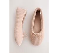 Next Chaussons de ballet en velours côtelé avec naud Rose Grand