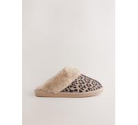 Next Chaussons mules doublés de daim en fausse fourrure