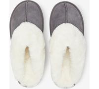 Next Chaussons mules en daim doublés de fausse fourrure