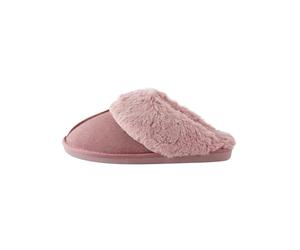 NEXT Chaussons mules en daim doublés de fausse fourrure Mink Pink 38-39