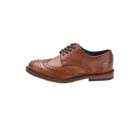 NEXT Garçon Chaussures Richelieu en Cuir à Lacets - Pointure Large (G) Marron Fauve 38