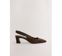 next Chaussures à talons carrés Forever Comfort en daim à bride arrière Brun EU 37.5 (UK 4.5)