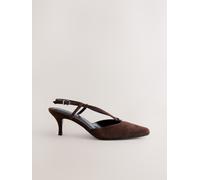 Next Chaussures à talons Forever Comfort en cuir avec bride arrière Marron chocolat EU 42 (UK 8)