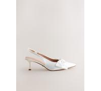 Next Chaussures à talons Mariage Forever Comfort en Satin à Naud et bout pointu Blanc EU 38 (UK 5)