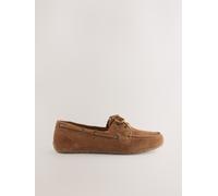 Next Chaussures bateau en cuir à bout rond Marron fauve en daim EU 36 (UK 3.5)