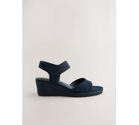 next Chaussures compensées à bout rond et bride élastique bleu EU 41 (UK 7)