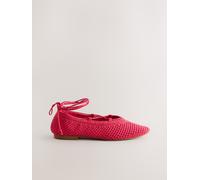 Next Chaussures plates Forever Comfort Ghillie au crochet Rose ue43