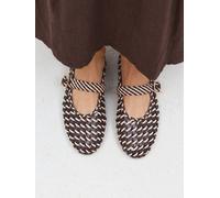 Next Chaussures plates Mary Jane tissées Forever Comfort Brun EU 43 (UK 9)