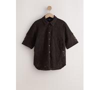 next Chemise à manches courtes au crochet Brun L Regular (FR 46-48)