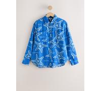 Next Chemisier 'N. Premium' bleu / blanc, Taille 5XL