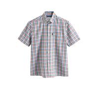 NEXT Homme Chemise Oxford boutonnée à Manches Courtes Repassage Facile Blue/Red Gingham XL
