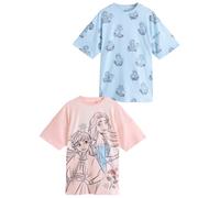 Next Chemise de nuit 'Frozen' bleu clair / rose / noir, Taille 134