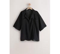 next Chemise de plage en coton à enfiler Noir M (FR 42-44)