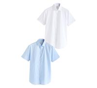 Next Chemise 'Easy Care' bleu clair / blanc, Taille M-L