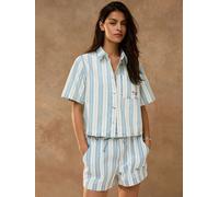 Next Chemise en jean à manches courtes bleu XS Reg (FR 36)