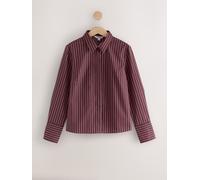 Next Chemise extensible ajustée Essential à manches longues Bordeaux à rayures EU 40 (UK 12)