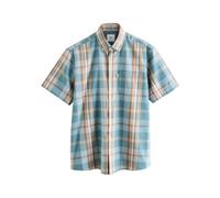 NEXT Homme Chemise Oxford boutonnée Repassage Facile Coupe Regular et à Manches Courtes Petrol Blue/Neutral Madras Check L
