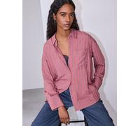 Next Chemise oversize à manches longues à rayures jacquard Rose/Noir EU 46 (UK 18)