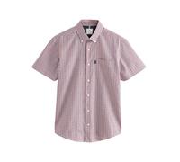 NEXT Chemise Oxford boutonnée à Manches Courtes Repassage Facile Rouge Carreau Vichy L