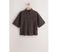 Next Chemise texturée à manches courtes en lin Brun FR 52 (EU 50)