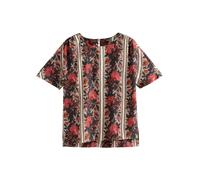 Next Chemisier beige / bleu marine / rouge sang / noir, Taille XS