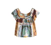 Next Chemisier beige / bleu / marron / vert foncé, Taille XL