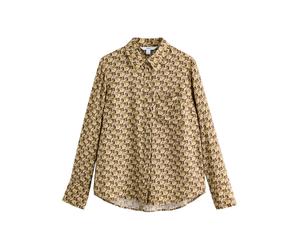 Next Chemisier beige / brun foncé / olive, Taille XXXL