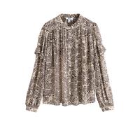 Next Chemisier beige / chocolat, Taille XS