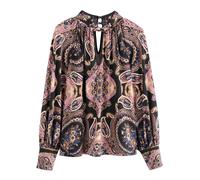 Next Chemisier beige / rose clair / noir, Taille XL