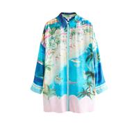 Next Chemisier bleu / bleu néon / vert / rose, Taille XL