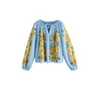 Next Chemisier bleu clair / moutarde / vert, Taille XXXL
