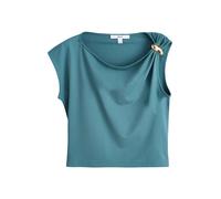 Next Ecru Floral Sleeveless Drape Hardware Top