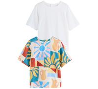 Next Chemisier bleu marine / jaune / blanc / blanc cassé, Taille 4XL