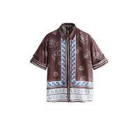 Next Chemisier bleu / marron / blanc, Taille XS