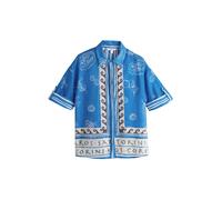 Next Chemisier bleu roi / brun foncé / blanc, Taille M