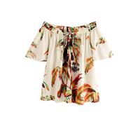 Next Chemisier écru / vert / baie / orange, Taille 5XL