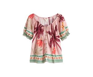 Next Chemisier émeraude / corail / rose / bourgogne, Taille M