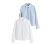 Next Chemisier 'Essential' bleu clair / blanc, Taille 5XL