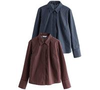 Next Chemisier 'Essential' marine / bordeaux / blanc, Taille S