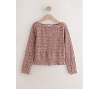 Next Chemisier froncé à manches longues et col ras du cou