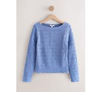 Next Chemisier froncé à manches longues et col ras du cou