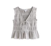 Next Chemisier gris / blanc, Taille XXXL