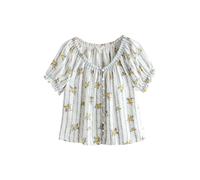 Next Chemisier jaune clair / gris clair, Taille 6XL