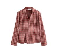 Next Chemisier marron / rouge / blanc, Taille XL