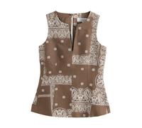 Next Chemisier mastic / chocolat / blanc, Taille XS